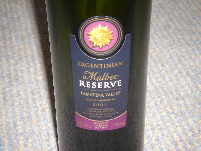 Asda Malbec Reserve