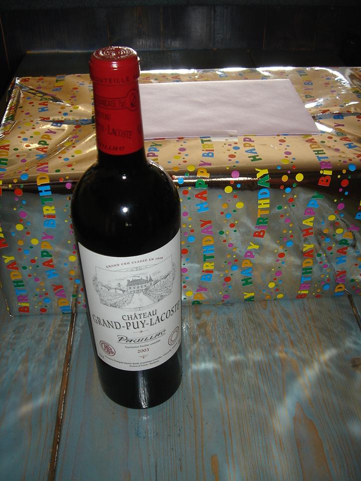 ChÃ¢teau Grand-Puy-Lacoste and a birthday present (for some reason)â€¦