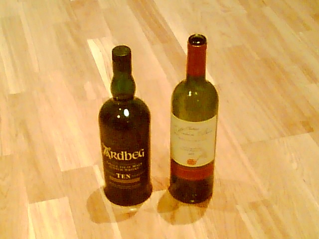 Ch. Moulin du Barrailâ€¦..and a bottle of the excellent Islay Malt - Ardbeg (for some reason)