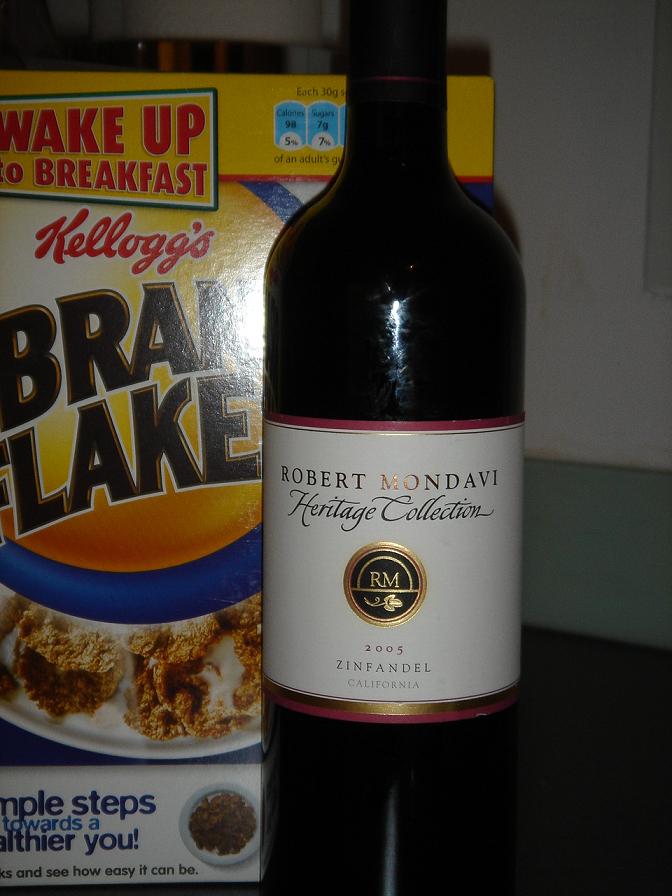 Eating healthy - Mondavi and Bran Flakesâ€¦for some reason