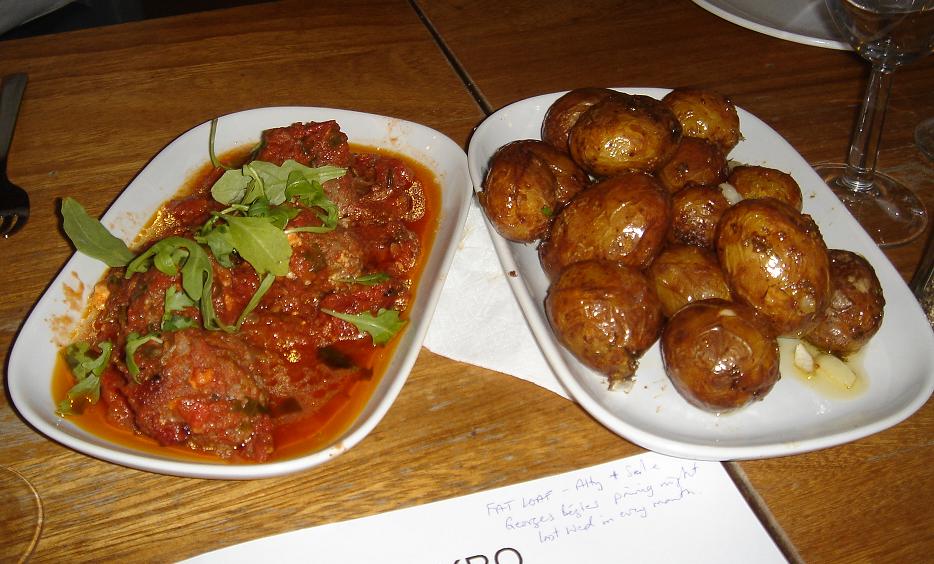 Albondigas and potatoes mmmmmmmm