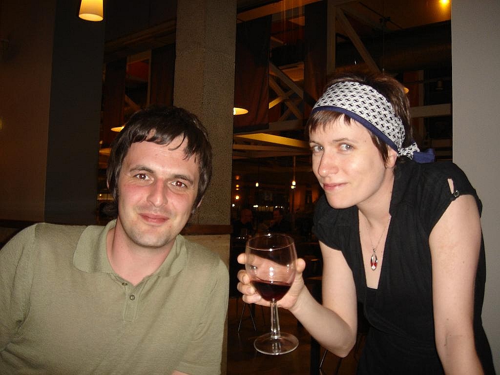 Martin and Zoe - cheers - hic!