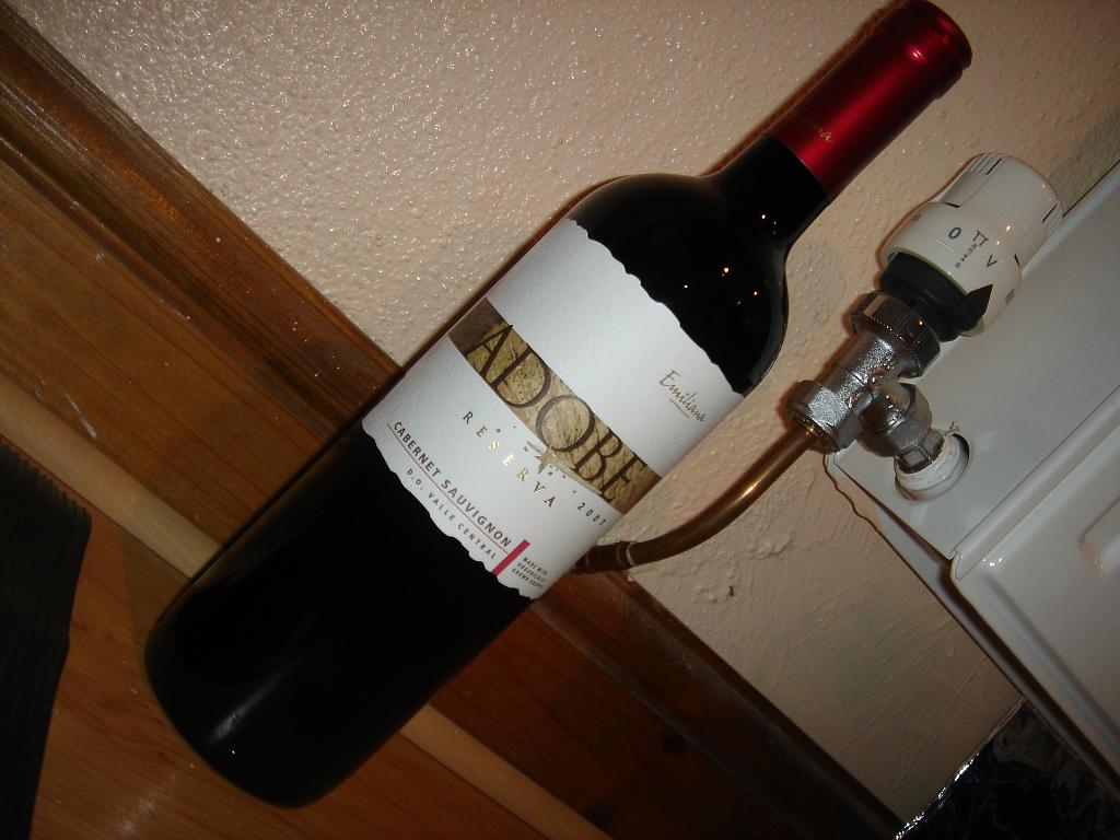 Radiator valves and wine...always a fine combination Radiator valves and wine...always a fine combination