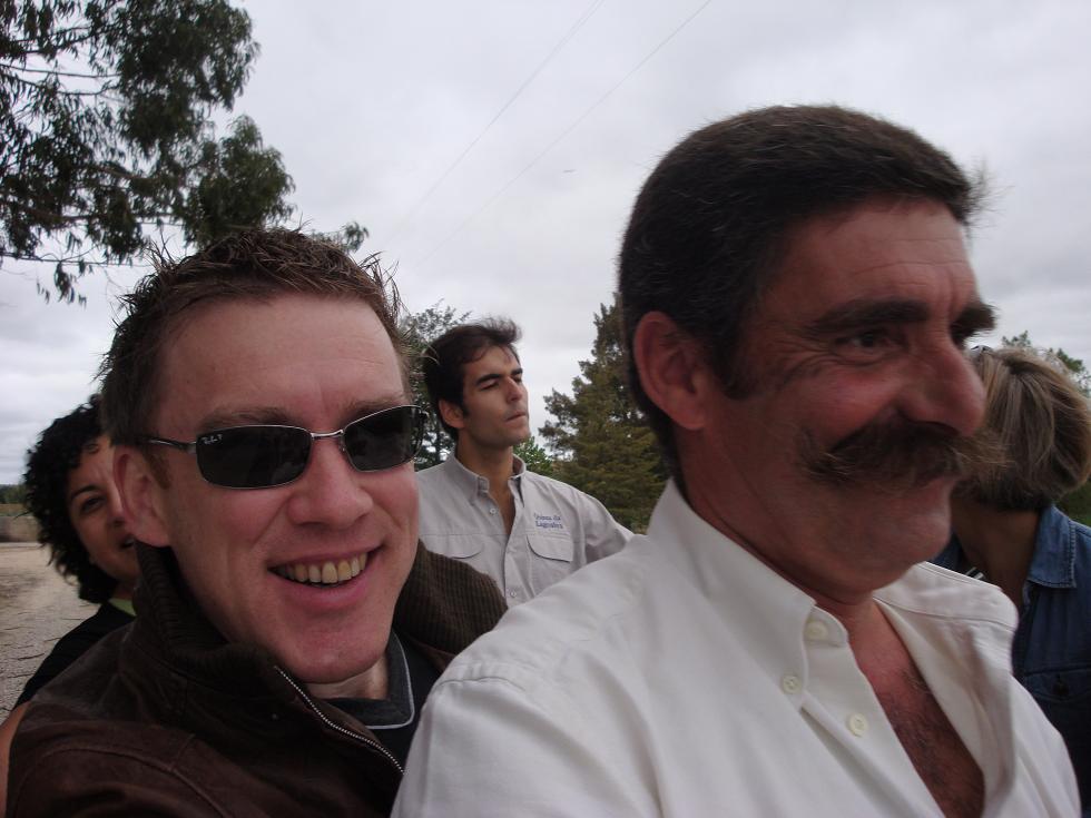 Nice tache but who is the ugly bloke on the left?