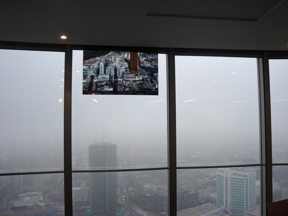 Clouded high level view - from BT Tower 34th floor