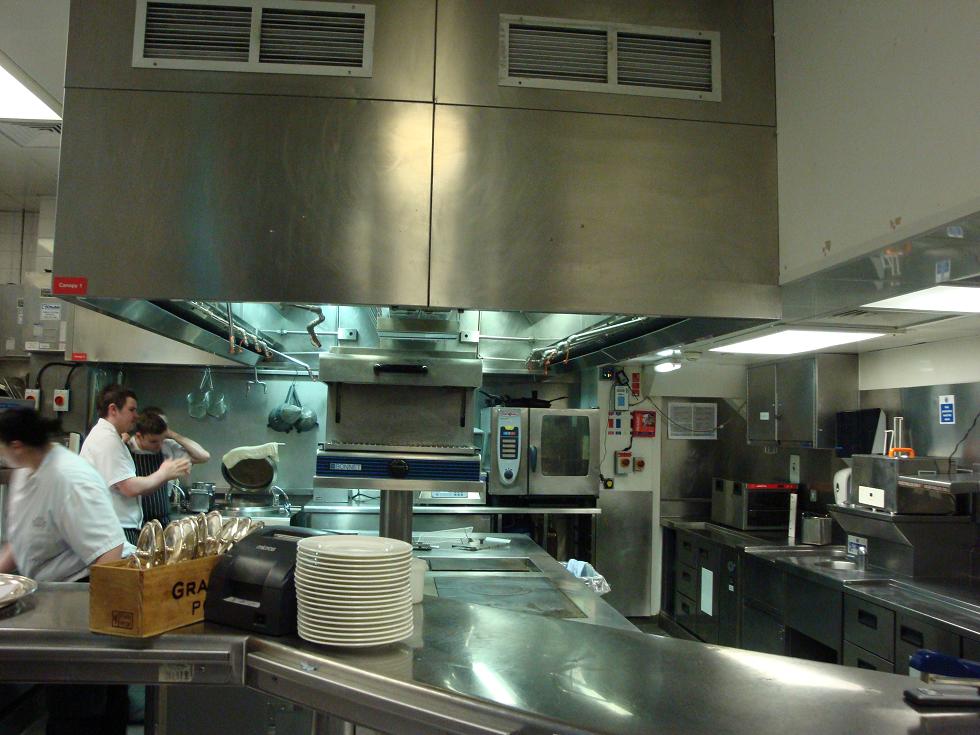 This is what the kitchen staff see when they are focussed on their job - Galvin at Windows